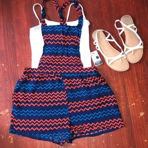RUE21 ziz zag overalls